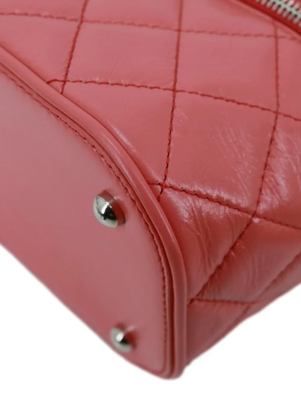 Chanel  Crumpled Crumpled Quilted Calfskin PVC Backpack Pink